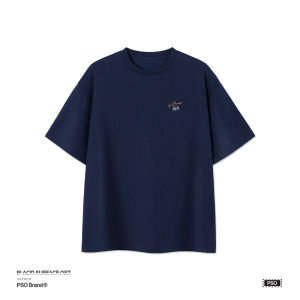 PSO Brand Mens And Womens Short Sleeve T-Shirt with Mini Athlete Embroidery Five-in-One Functionality for Summer