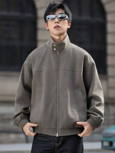 Warrior | Stylish Pilot Casual Loose Jacket Buttoned Stand Collar Short Style