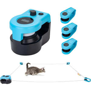 Electric Interactive Cat Toy Feather Wand Indoor Cat Treadmill Remote Control Feeding Fun New Model No Brand Registered
