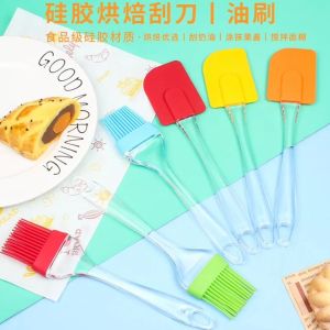 2 IN 1 SILICONE SPATULA & BRUSH SET Silicone Tools Cake Baking Barbecue Brush Eco-friendly