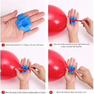 1 PC Random Color Latex Balloon Easy Knotter Wedding Birthday Party Balloon Knotting & Tying Tool Party Birthday Decoration