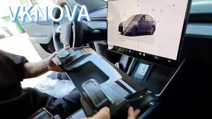 Khay Đựng Đồ Ẩn Dưới Màn Hình Tesla Model 3 Y Highland Juniper 2025 2026 Loại Tiêu Chuẩn 2026 Nhẹ Có Thể Điều Chỉnh Gấp Gọn Chất Liệu ABS