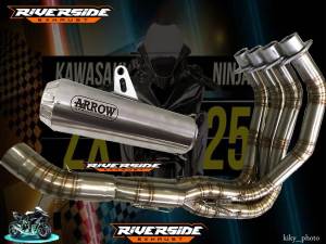 knalpot racing arrow racing full system zx25r zx6r zx10r header kolong dan samping
