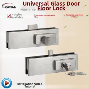 SHIYINBEIBI | Glass Door Lock For Frameless Doors Spring Mechanism Inside Out