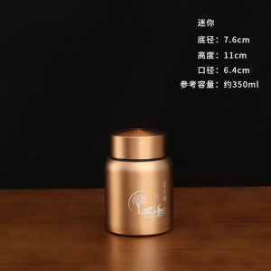 Portable Tea Jar Mini Creative Personalized Chinese Small Stainless Steel Metal Travel Tea Container Sealed Jar Tea Warehouse