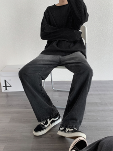 Quần Jeans Nam Retro American Washed Gradient Quần Jeans Nam Xuân Thu Cao Cấp Quần Dài Thường Ngày Cạp Cao Dáng Rộng