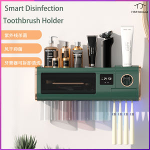HKStorage Máy Khử Trùng Bàn Chải Đánh Răng Máy Khử Trùng Bàn Chải Đánh Răng Và Giá Đỡ Với Chức Năng Khử Trùng Máy Khử Trùng Bàn Chải Đánh Răng Gắn Tường Cho Phòng Tắm