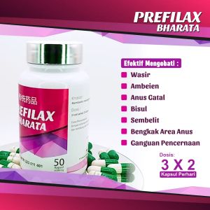 Prefilax Bharata Obat Ambeien Wasir Benjolan Anus Radang Usus Besar 100% Herbal