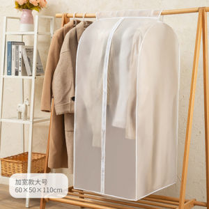 PEVA Clothes Dust Cover Transparent Clothes Water-proof Dust-proof Bag Hanging Coat Suit Cover With Zip Storage Bag