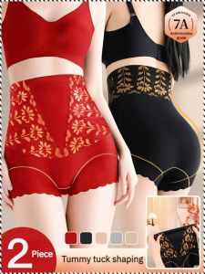Belly Pants Tummy Tuck Pants Stereo Embroidery High Waist Shapewear Pants Light Shape Hip Lifting Panties