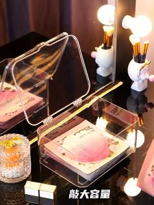 COLOGO 🥇 Mask Storage Box Transparent Finishing Cosmetic Skin Care Makeup Organizer Storage with Lid