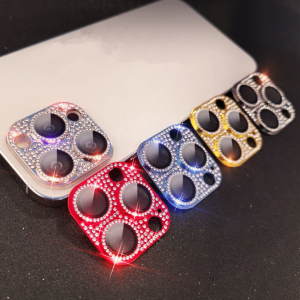 Diamond Camera Lens Protector For IPhone 16 15 14 13 Pro Max 14 Plus Glitter Lens Metal Screen Protectors for IPhone 13 12 Mini