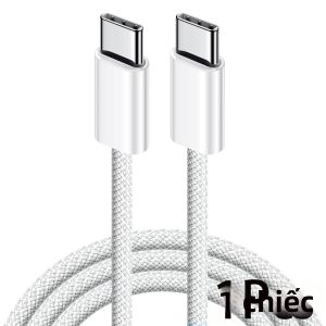 Cáp Sạc Nhanh USB C To Type C 60W PD 1-3 Chiếc Dệt Nhiều Màu Sắc Dành Cho iPhone 17/16/15 Pro Max Huawei Xiaomi Samsung