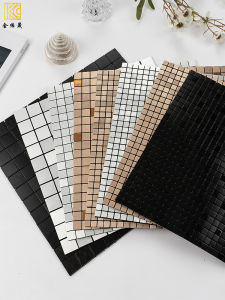 Retro Metal Mosaic Wall Stickers Self Adhesive Waterproof Kitchen Wallpaper Antibacterial Wall Paper Renovation Decoration
