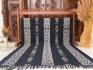 Couple Tenun Dress Shima Black Tenun - Gamis Tenun Couple ANSTORE14