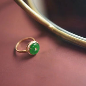 Ice Seed Green Jade Earrings