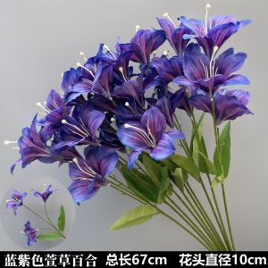 Wedding Silk Flower Hemerocallis Lily Artificial Flower Wedding Ceremony Layout Road Lead Flower Arrangement and Fake Flower Arch Decoration Flower Material Fake Floriculture