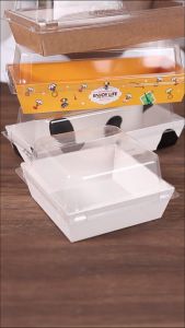 TOLSEN 50ชุด/แพ็ค กล่องเค้กฝาใส วัสดุเกรดอาหาร สามารถวางขนมปัง ขนมขบเคี้ยว ขนมหวาน แซนด์วิช เค้ก