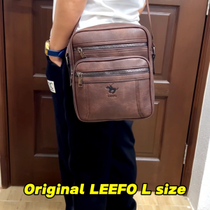 Ready Stock!! LEEFO Business Fashion (L) Size Men Sling Bag Shoulder Bag Pu Leather Messenger Bag