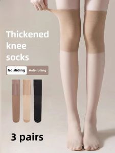 Long Tube Socks Womens Winter Warmth Knee-high Anti-snagging Air Conditioned Room Extended Length Stockings Shapewear