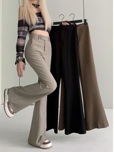 AIYITI | Plus Size Petite Fall New Arrivals Womens Suit Style High Waist Straight Leg Flare Pants
