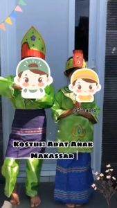 Baju Adat Makasar Anak SD | Baju Adat Nasional | Kostum Karnaval Anak