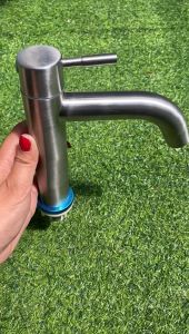 FLUSSO Kran Wastafel Chrome Model Meja Bawah - Kran Wastafel SUS 304 566 - Kran Wastafel Stainless