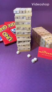 Bộ Rút Gỗ Cỡ Lớn - 54 Thanh Rút Gỗ Kèm 4 Con Súc Sắc Cho Bé