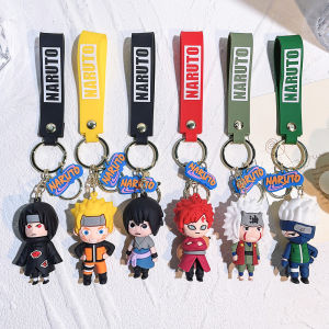 Bandai | Cartoon PVC Naruto Anime Keychain Cute Naruto Key Chain Car Backpack Decor Small Gifts for Friends