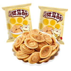 Sugar-Free Cat Ears Snack Net Red Best Selling Childhood Snack Cat Ear Crisps Nostalgic Casual Food Wholesale in Bulk