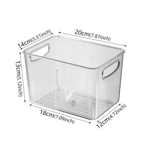 Transparent Refrigerator Organizers Durable Easy-to-Clean Vegetable Fruit Organizer Container for Kitchen Food Drinks Storage