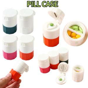 简素净 | Portable Medicine Splitter Storage Pill Crusher Multifunction 4 Layer Powder Tablet Grinder Powder Pill Cutter Tablet Organizer