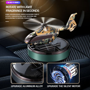 Car Solar Powered Rotation Helicopter Airplane Air Freshener Solar Helicopter Interior Perfume Trim Diffuser Rotary Aromatherapy