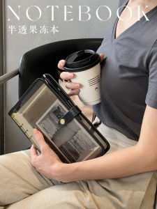 A5 Portable Durable PVC Cover Notebook High Aesthetic Value Reading Journal Business Diary Creative Trendy Retro Style Soft Surface