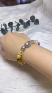 LumiGem Prosperity Well-Rounded Crystal Bracelet – Super Seven Tiger Eye Citrine Moonstone