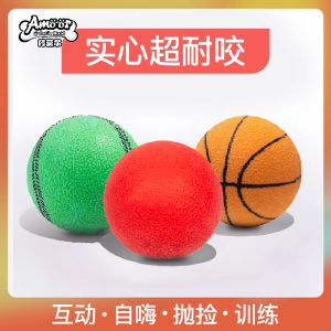 Durable Rubber Dog Toy Solid Biting Resistant Interactive Pet Ball for Teddy Golden Retriever Puppies Training And Fun