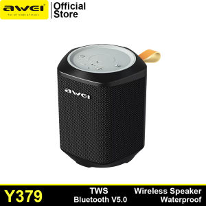 Awei Y379 TWS Mini Portable Outdoor Wireless Bluetooth Speaker IPX6 Waterproof TF Card/AUX Input Long Battery Life