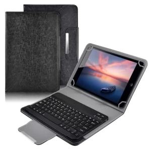Bàn Phím Bluetooth Không Dây Có Vỏ Bọc Da PU Giá Đỡ Dành Cho Máy Tính Bảng 7-10 Inch Tương Thích Với iOS Android Windows - Bàn Phím Màng Gập Được Với Ngôn Ngữ Tiếng Anh