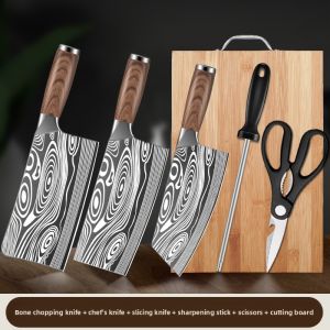 plys | Meat and Vegetable Cutting Set Damascus Kitchen Knife Set