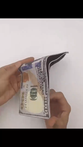 Mens Large Capacity Wallet US 100 Dollar Soft PU Leather Wallet Short Multi-Card Slots Coin Purse