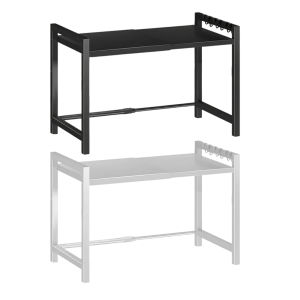 Adjustable Microwave Stand for Kitchen Counter with Durable Steel Construction
