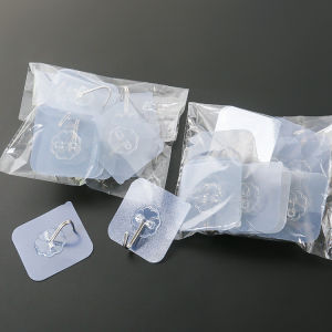 Transparent Seamless Nail-free Strong Plastic Hook 10 PCS
