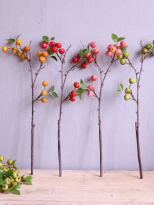 Luxurious Artificial Tree Bonsai Living Room Decorative Piece Simulation Fruit Fake Flower Dry Flower Bouquet Chinese Style