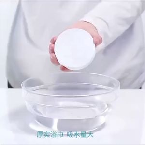 Handuk Press Travel Portable Handuk Mandi Terkompresi Handuk Kompres Wajah Sekali Pakai Disposable Cotton Compressed Towel
