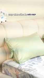 Vỏ gối nằm Tencel 60s Thắt Nơ 50x70cm Lụa Tencel Màu Trơn Cao Cấp Poetic Pillow Case dành cho Nàng Thơ - Lazada