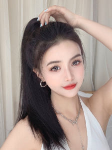 Natural Looking Womens Hair Extensions Tail Clip Straight High Ponytail Artificial Hair Short Natural Looking Braids