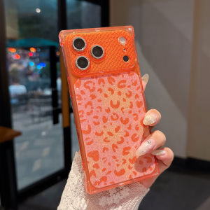 Instantly Change 17 Candy Color Leopard Print Phone Case For iPhone 16 15 14 Plus 13 Pro Max 12 11 Camera Lens Protector Cover