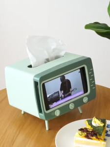New model Tissue box with phone stand tissue box television mobile phone stand phone stand tissue box