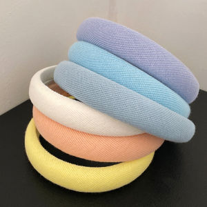 Womens Sponge Hairband Cream Color Wide Edge Face Washing Makeup Ins Versatile Hair Clip Cross-Border Fashionable Hair Accessories
