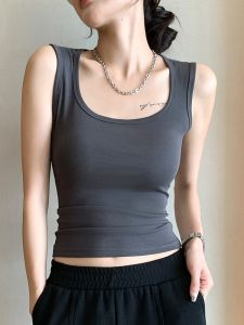 MiiOW | Áo ba lỗ nữ dáng rộng mùa hè 2025 MiiOW Cat Person American Style Áo ba lỗ che mông áo lót bên trong áo khoác ngoài